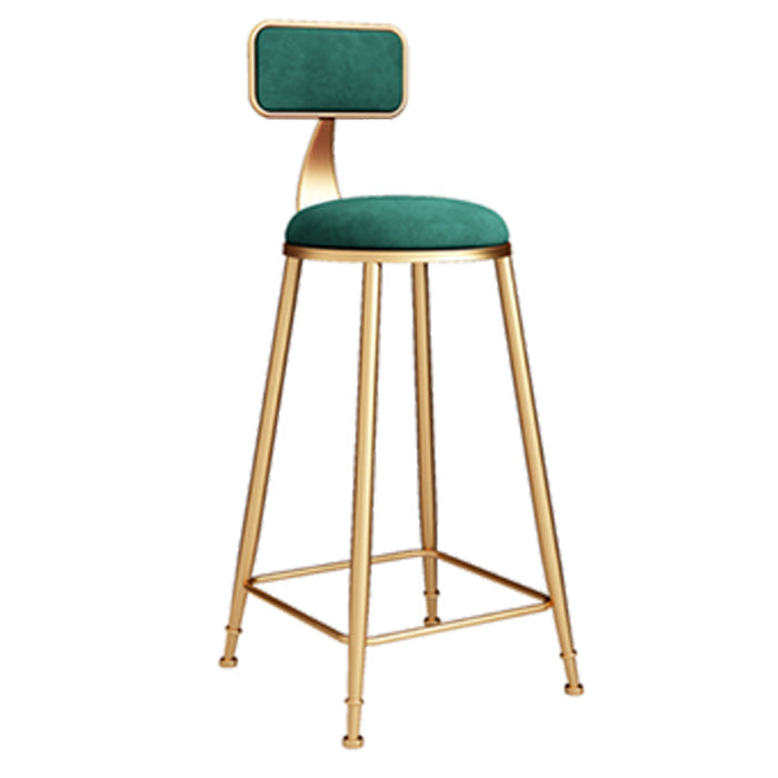 Glam 1/7 Pieces Bar Table Set Rectangle Stone Counter Table with High Stools Light-Green 30"H Stool (Single) Clearhalo 'Bar Furniture' 'furn' 'furn_home_bar_bar_sets' 'Furniture' 'Home Bars & Bar Sets' 'home_bar_bar_sets' 'Kitchen & Dining Furniture' 5596855