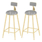 Indoor Oval Pub Dining Set 1/2/3 Pieces Stone and Metal Pub Set with Storage Grey 30"H Stools (Set of 2) Clearhalo 'Bar Furniture' 'furn' 'furn_home_bar_bar_sets' 'Furniture' 'Home Bars & Bar Sets' 'home_bar_bar_sets' 'Kitchen & Dining Furniture' 5596889