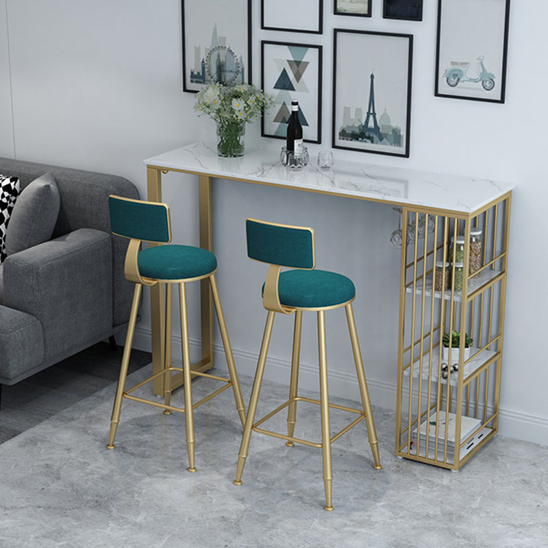 1/4 stuks luxueuze rechthoek pubtafel set marmeren aanrechttafel ingesteld met hoge ontlasting