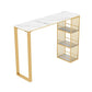 1/4 stuks luxueuze rechthoek pubtafel set marmeren aanrechttafel ingesteld met hoge ontlasting