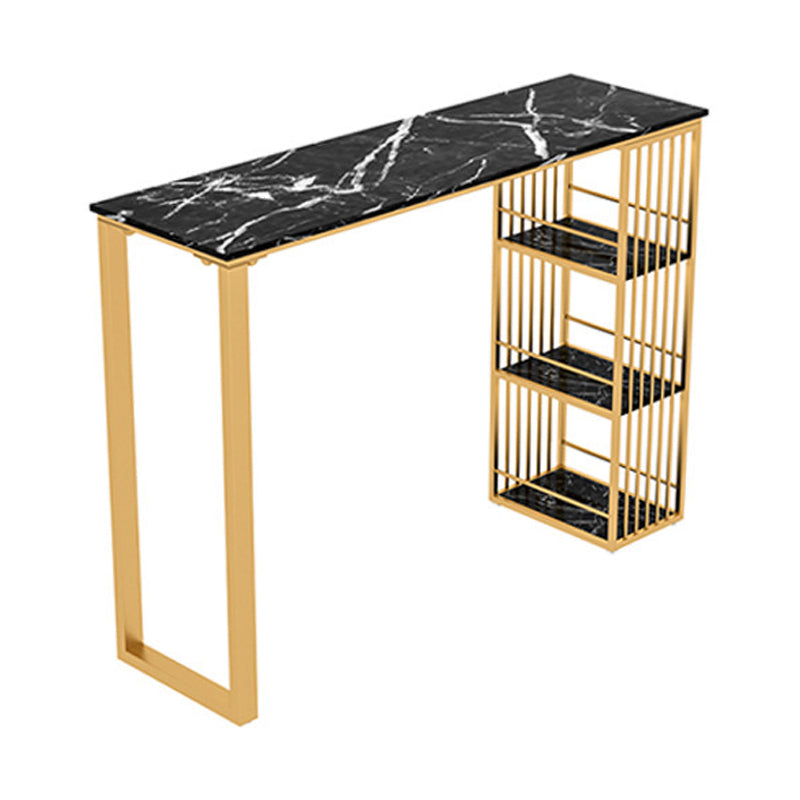 1/4 stuks luxueuze rechthoek pubtafel set marmeren aanrechttafel ingesteld met hoge ontlasting