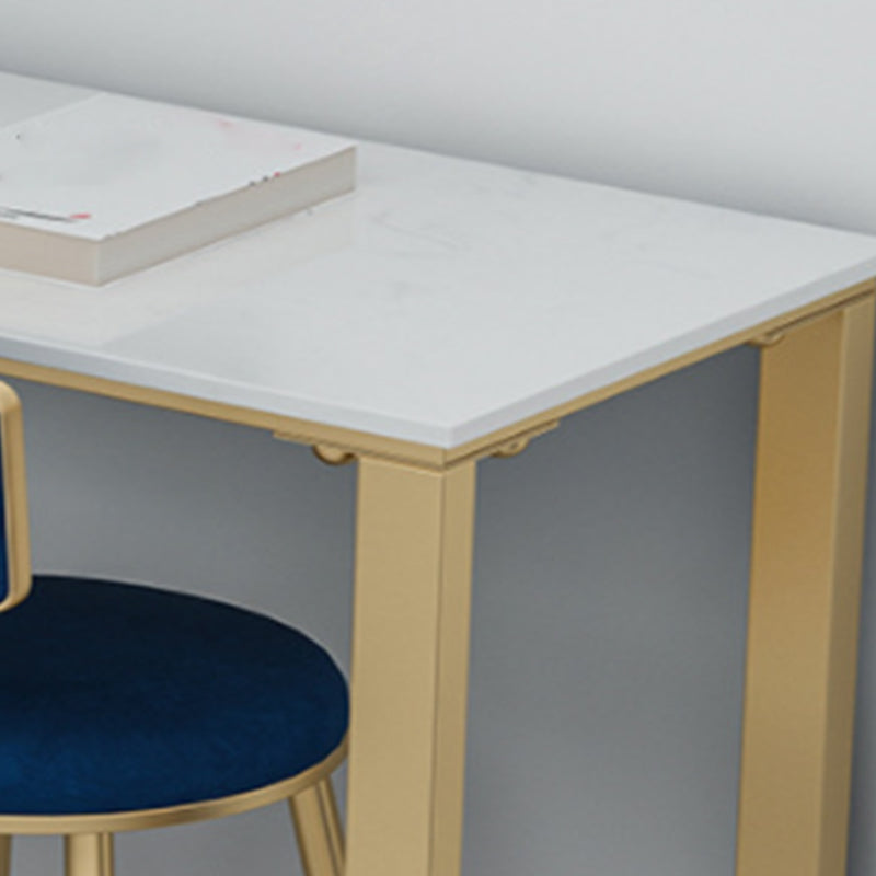 1/4 stuks luxueuze rechthoek pubtafel set marmeren aanrechttafel ingesteld met hoge ontlasting