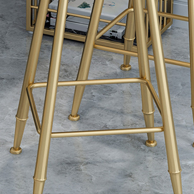 1/4 stuks luxueuze rechthoek pubtafel set marmeren aanrechttafel ingesteld met hoge ontlasting