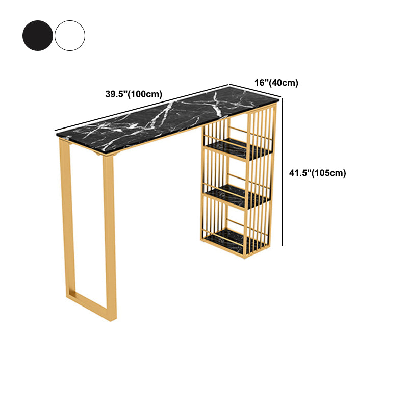 1/4 stuks luxueuze rechthoek pubtafel set marmeren aanrechttafel ingesteld met hoge ontlasting