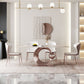 Luxurious Sintered Stone Top Dining Set Rectangle 1/4/5/7/9 Pieces Dining Room Table Set 5 Pieces: Table, 4 Chairs Clearhalo 'Dining Room Sets' 'Dining Tables & Seating' 'dining_room_set' 'furn' 'furn_dining_room_set' 'Furniture' 'Kitchen & Dining Furniture' 5596971