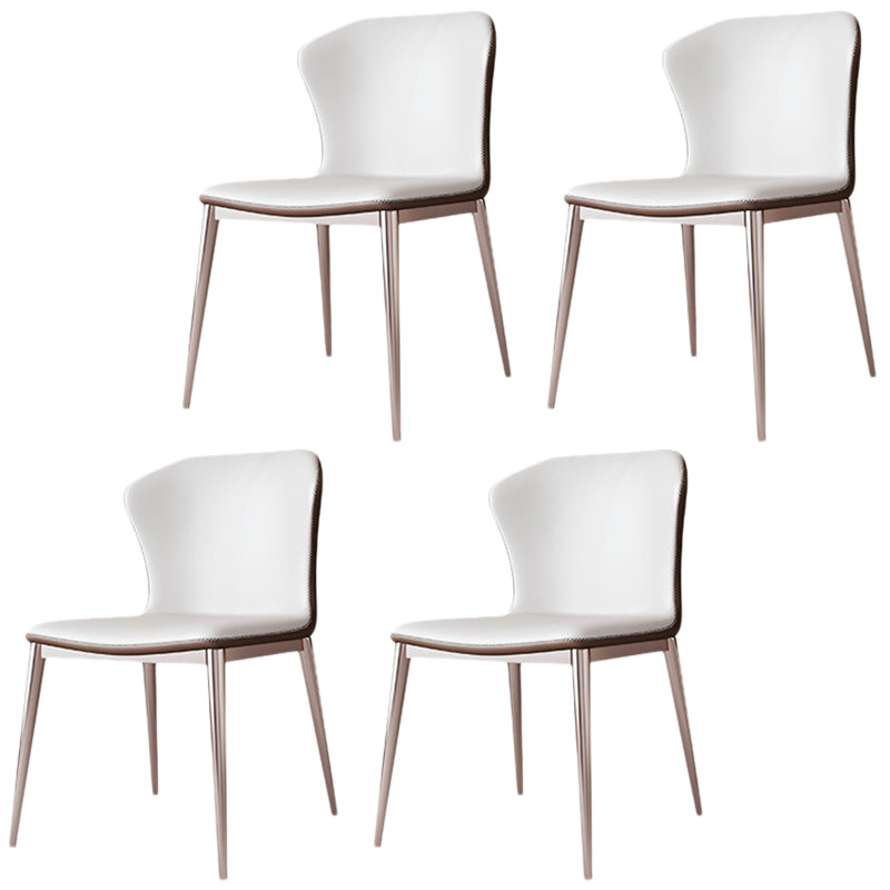 Luxurious Sintered Stone Top Dining Set Rectangle 1/4/5/7/9 Pieces Dining Room Table Set 4 White Chairs Clearhalo 'Dining Room Sets' 'Dining Tables & Seating' 'dining_room_set' 'furn' 'furn_dining_room_set' 'Furniture' 'Kitchen & Dining Furniture' 5596973
