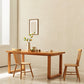 Juego de comedor moderno de 1/3/3/5 piezas, juego de comedor rectangular de madera maciza en color natural