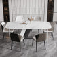 Contemporary Dining Set 1/4/5/7 Pcs Dining Table Set with Sintered Stone Top Clearhalo 'Dining Room Sets' 'Dining Tables & Seating' 'dining_room_set' 'furn' 'furn_dining_room_set' 'Furniture' 'Kitchen & Dining Furniture' 5597013