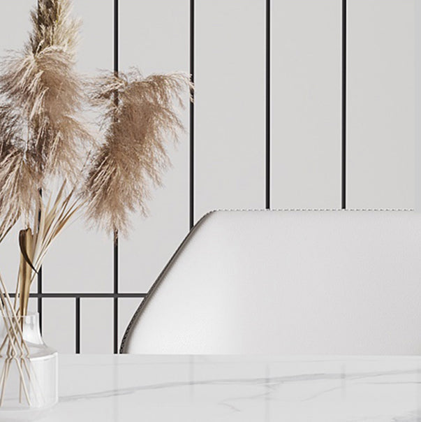Contemporary Dining Set 1/4/5/7 Pcs Dining Table Set with Sintered Stone Top Clearhalo 'Dining Room Sets' 'Dining Tables & Seating' 'dining_room_set' 'furn' 'furn_dining_room_set' 'Furniture' 'Kitchen & Dining Furniture' 5597016