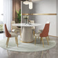 Glam Dining Set Stone 1/4/6/7 Pieces Dining Furniture for Indoor