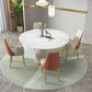 Glam Dining Set Stone 1/4/6/7 Pieces Dining Furniture for Indoor