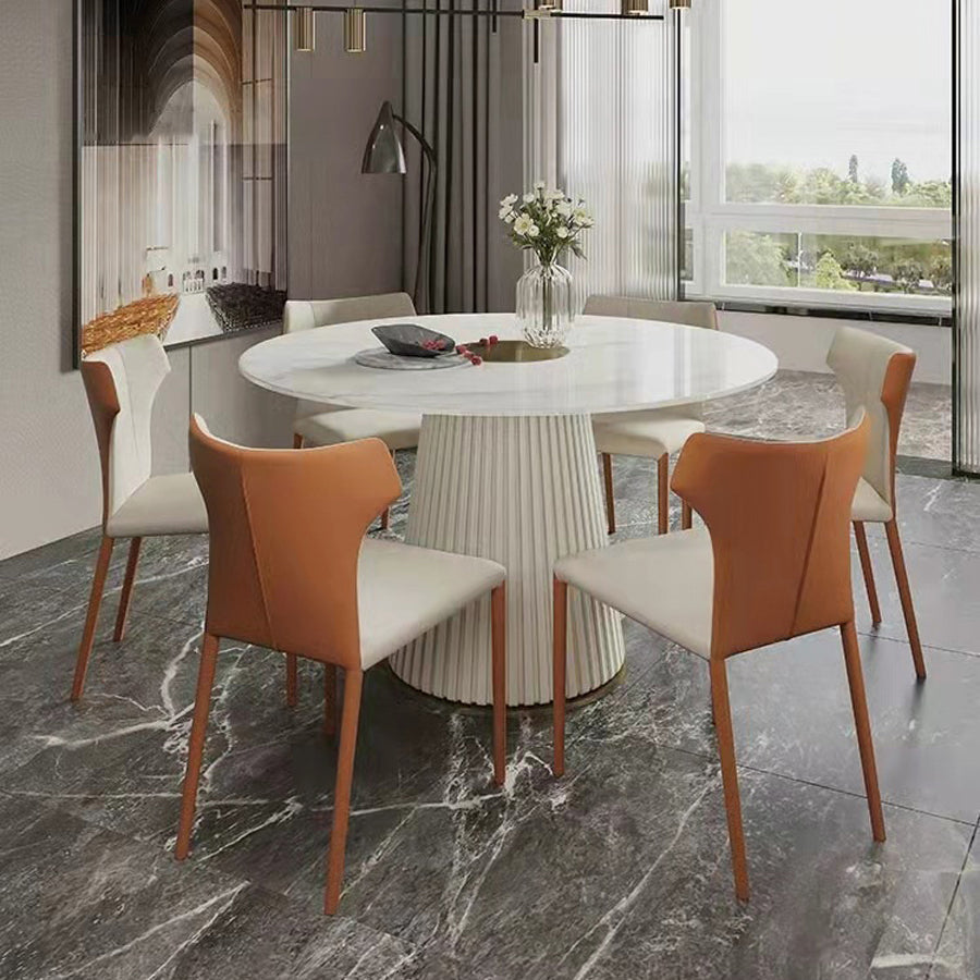 Glam Dining Set Stone 1/4/6/7 Pieces Dining Furniture for Indoor