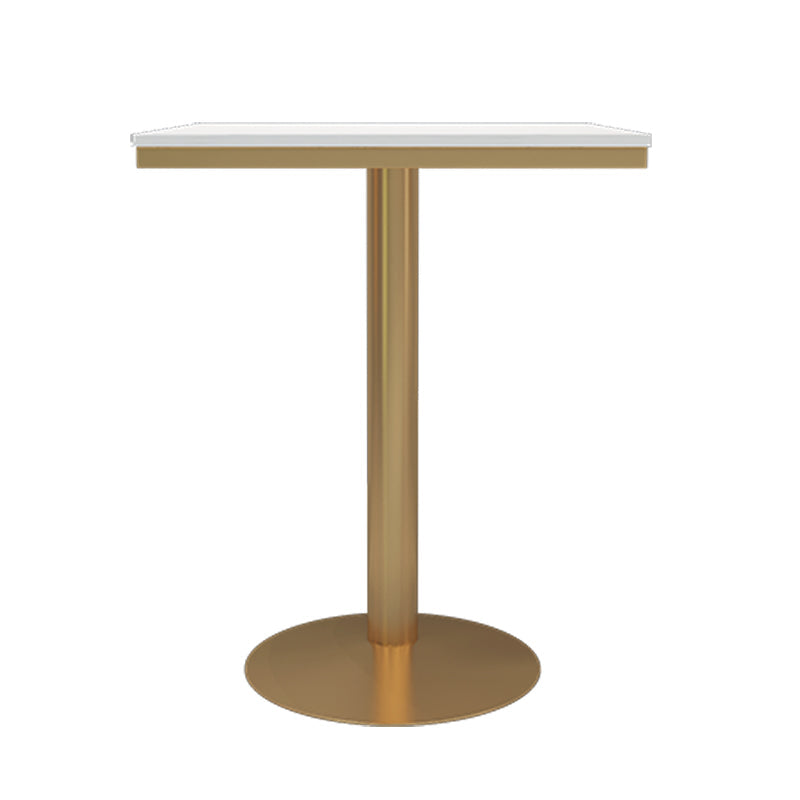 Nordic 1/3/4 Pieces Dining Set Stone Dining Table for Milk Tea Shop Cafe White-Gold 24"L x 24"W Clearhalo 'Dining Room Sets' 'Dining Tables & Seating' 'dining_room_set' 'furn' 'furn_dining_room_set' 'Furniture' 'Kitchen & Dining Furniture' 5597049