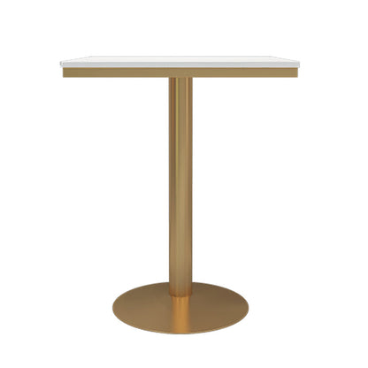 Nordic 1/3/4 Pieces Dining Set Stone Dining Table for Milk Tea Shop Cafe White-Gold 24"L x 24"W Clearhalo 'Dining Room Sets' 'Dining Tables & Seating' 'dining_room_set' 'furn' 'furn_dining_room_set' 'Furniture' 'Kitchen & Dining Furniture' 5597049