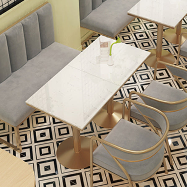 Nordic 1/3/4 Pieces Dining Set Stone Dining Table for Milk Tea Shop Cafe Clearhalo 'Dining Room Sets' 'Dining Tables & Seating' 'dining_room_set' 'furn' 'furn_dining_room_set' 'Furniture' 'Kitchen & Dining Furniture' 5597058