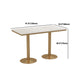 Nordic 1/3/4 Pieces Dining Set Stone Dining Table for Milk Tea Shop Cafe Clearhalo 'Dining Room Sets' 'Dining Tables & Seating' 'dining_room_set' 'furn' 'furn_dining_room_set' 'Furniture' 'Kitchen & Dining Furniture' 5597062