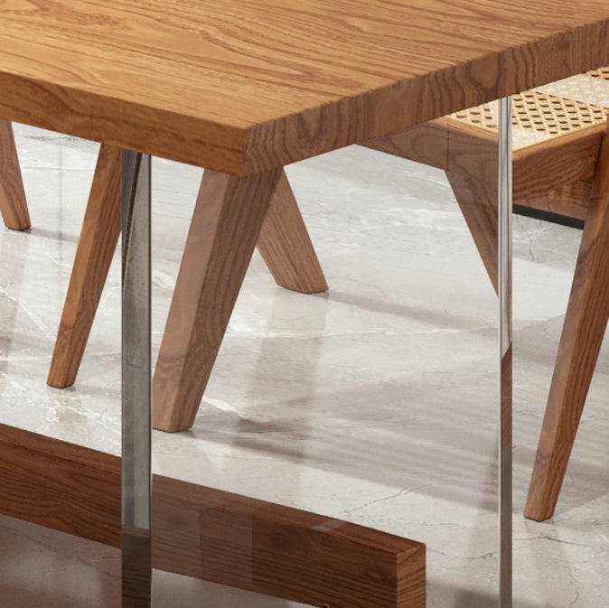 Modern Solid Wood Dining Set 1/2/5/7 Pieces Dining Table with Wood Chairs Clearhalo 'Dining Room Sets' 'Dining Tables & Seating' 'dining_room_set' 'furn' 'furn_dining_room_set' 'Furniture' 'Kitchen & Dining Furniture' 5597075