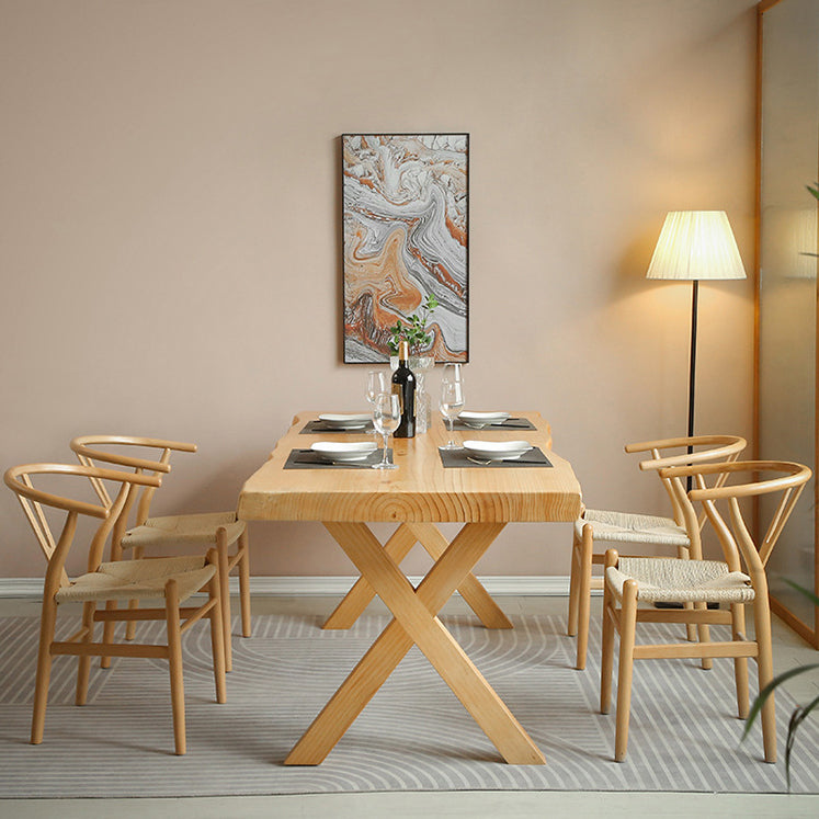 Ensemble de salle à manger moderne 1/2/5 pièces, table et chaises en bois massif
