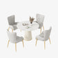 Nordic 1/4/5 Pieces Dining Set Round Stone Dining Table for Dining Room Clearhalo 'Dining Room Sets' 'Dining Tables & Seating' 'dining_room_set' 'furn' 'furn_dining_room_set' 'Furniture' 'Kitchen & Dining Furniture' 5597168