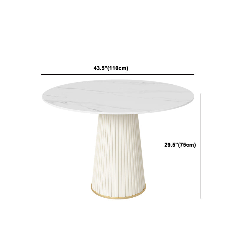 Nordic 1/4/5 Pieces Dining Set Round Stone Dining Table for Dining Room Clearhalo 'Dining Room Sets' 'Dining Tables & Seating' 'dining_room_set' 'furn' 'furn_dining_room_set' 'Furniture' 'Kitchen & Dining Furniture' 5597173