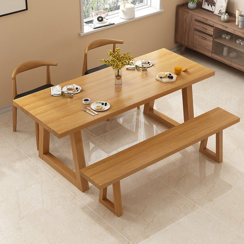 Modern Wood Dining Set 1/2/4/5 Pieces Indoor Dining Furniture for Kitchen Clearhalo 'Dining Room Sets' 'Dining Tables & Seating' 'dining_room_set' 'furn' 'furn_dining_room_set' 'Furniture' 'Kitchen & Dining Furniture' 5597242