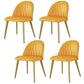 Nordic 1/4/5/7 Pieces Dining Set Rectangle Stone Dining Table for Kitchen Dining Room 4 Orange Chairs Clearhalo 'Dining Room Sets' 'Dining Tables & Seating' 'dining_room_set' 'furn' 'furn_dining_room_set' 'Furniture' 'Kitchen & Dining Furniture' 5597268