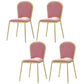 Nordic 1/4/5/7 Pieces Dining Set Rectangle Stone Dining Table for Kitchen Dining Room 4 Pink Chairs Clearhalo 'Dining Room Sets' 'Dining Tables & Seating' 'dining_room_set' 'furn' 'furn_dining_room_set' 'Furniture' 'Kitchen & Dining Furniture' 5597274