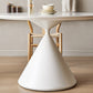Round White-black Stone Dining Table Modern Turntable Furniture With Pedestal Base Clearhalo 'Dining Tables & Seating' 'Dining Tables' 'dining_table' 'furn' 'furn_dining_table' 'Furniture' 'Kitchen & Dining Furniture' 5597317