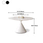 Round White-black Stone Dining Table Modern Turntable Furniture With Pedestal Base Clearhalo 'Dining Tables & Seating' 'Dining Tables' 'dining_table' 'furn' 'furn_dining_table' 'Furniture' 'Kitchen & Dining Furniture' 5597322