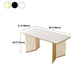 Rectangular Sintered Stone Dining Table Modern Black-white Furniture with Double Pedestal