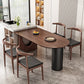 Free Form Dining Table Modern Double Pedestal Table for Kitchen