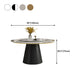 White Round Stone Dining Table Modern Convertible Furniture with Pedestal Base for Home Clearhalo 'Dining Tables & Seating' 'Dining Tables' 'dining_table' 'furn' 'furn_dining_table' 'Furniture' 'Kitchen & Dining Furniture' 5597656