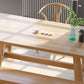 Modern Pine Trestle Dining Table Wood Rectangle Table in Natural Clearhalo 'Dining Tables & Seating' 'Dining Tables' 'dining_table' 'furn' 'furn_dining_table' 'Furniture' 'Kitchen & Dining Furniture' 5597705