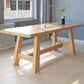 Modern Pine Trestle Dining Table Wood Rectangle Table in Natural Clearhalo 'Dining Tables & Seating' 'Dining Tables' 'dining_table' 'furn' 'furn_dining_table' 'Furniture' 'Kitchen & Dining Furniture' 5597708