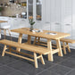 Modern Pine Trestle Dining Table Wood Rectangle Table in Natural Clearhalo 'Dining Tables & Seating' 'Dining Tables' 'dining_table' 'furn' 'furn_dining_table' 'Furniture' 'Kitchen & Dining Furniture' 5597710