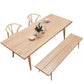 Mesa de comedor de rectángulo de madera natural Ceniza Mesa moderna con 4 patas