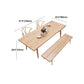 Mesa de comedor de rectángulo de madera natural Ceniza Mesa moderna con 4 patas