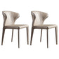 Upholstered Armless Dining Chairs Modern Faux Leather Side Chair