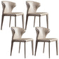 Upholstered Armless Dining Chairs Modern Faux Leather Side Chair