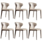 Upholstered Armless Dining Chairs Modern Faux Leather Side Chair