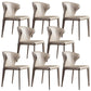 Upholstered Armless Dining Chairs Modern Faux Leather Side Chair
