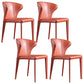 Upholstered Armless Dining Chairs Modern Faux Leather Side Chair