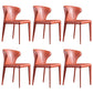 Upholstered Armless Dining Chairs Modern Faux Leather Side Chair