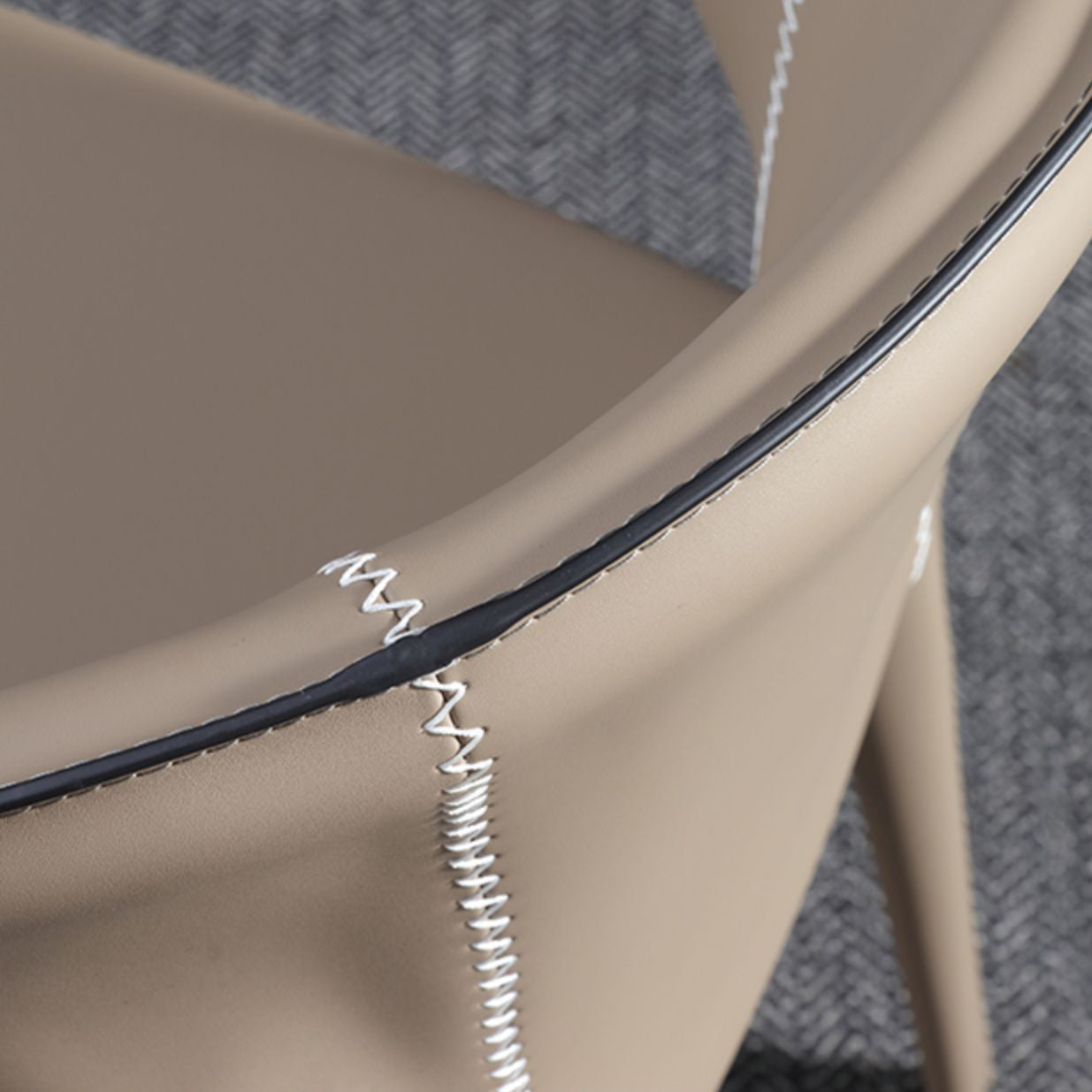 Upholstered Armless Dining Chairs Modern Faux Leather Side Chair