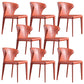 Upholstered Armless Dining Chairs Modern Faux Leather Side Chair