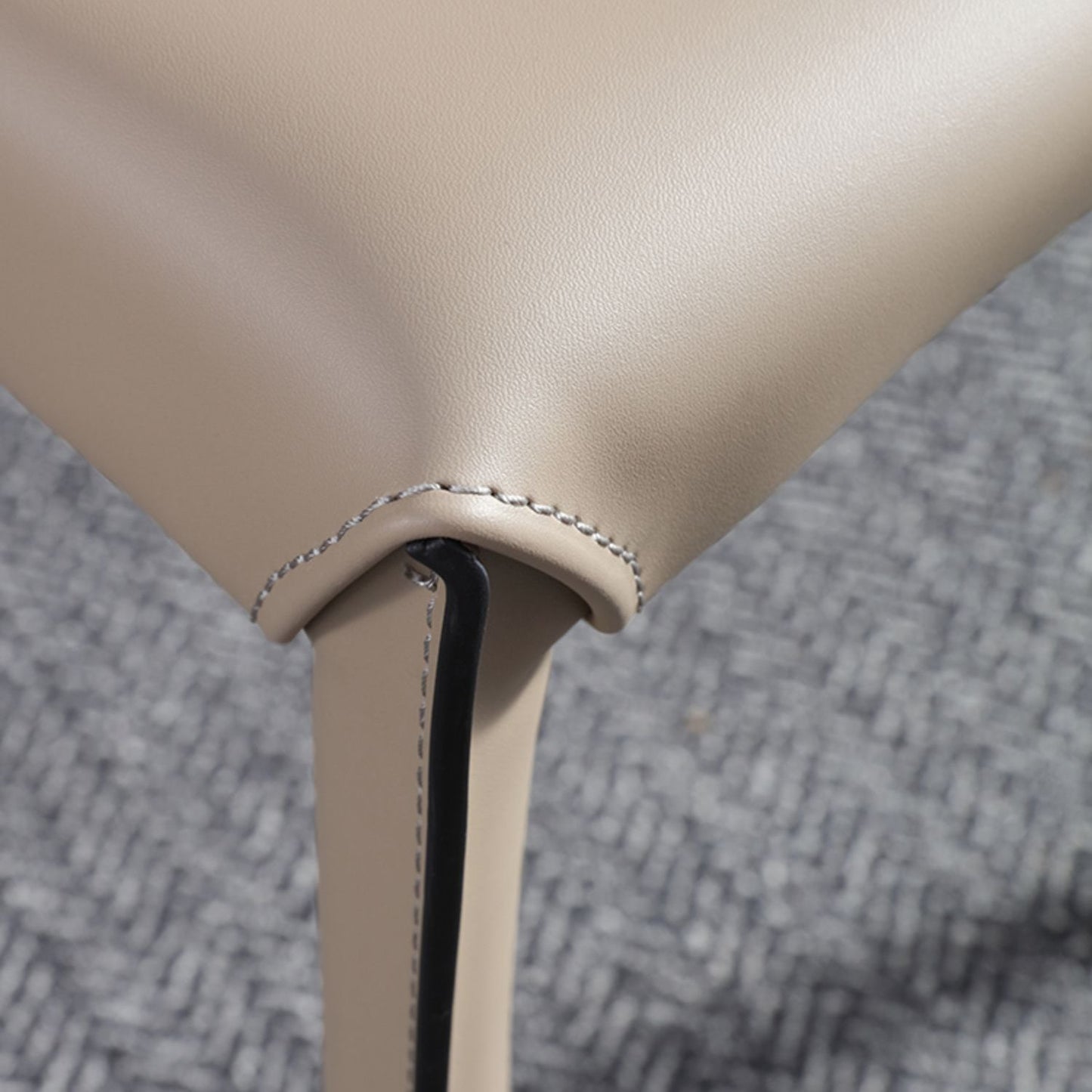 Upholstered Armless Dining Chairs Modern Faux Leather Side Chair