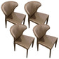 Upholstered Armless Dining Chairs Modern Faux Leather Side Chair