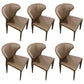Upholstered Armless Dining Chairs Modern Faux Leather Side Chair