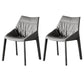 Modern Gray Dining Side Chair Faux Leather Armless Dining Chairs Grey 2 Piece Set Clearhalo 'Dining Chairs' 'Dining Tables & Seating' 'dining_chair' 'furn' 'furn_dining_chair' 'Furniture' 'Kitchen & Dining Furniture' 5597859