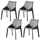 Modern Gray Dining Side Chair Faux Leather Armless Dining Chairs Grey 4 Piece Set Clearhalo 'Dining Chairs' 'Dining Tables & Seating' 'dining_chair' 'furn' 'furn_dining_chair' 'Furniture' 'Kitchen & Dining Furniture' 5597860